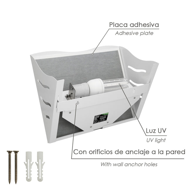 Exterminador insectos trampa adhesiva 7 watt