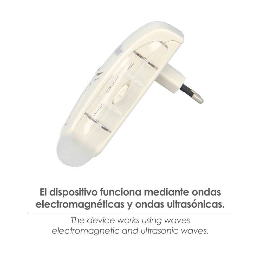 Ultrasonic and electromagnetic repellent for mice and insects