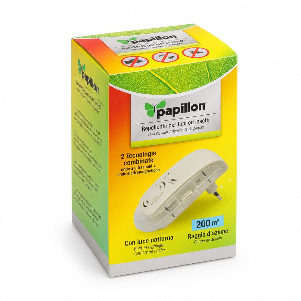 Ahuyentador ultrasonidos y electromagnético para ratones e insectos