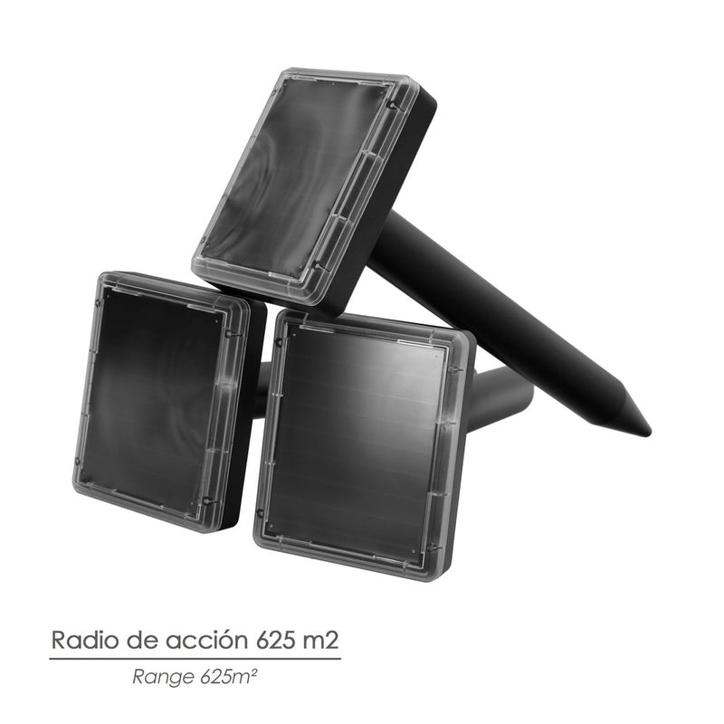 Ahuyentador ultrasonidos topos/ratones 3 piezas