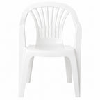 Silla respaldo bajo resina monobloc, color blanco, modelo  lyra
