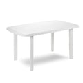 White resin table 140x90 cm