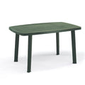 Green resin table 140x90 cm