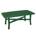 Green resin table 180x100 cm