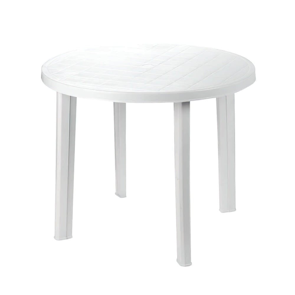 White resin table 90 cm diameter