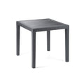Anthracite resin rattan table king 80x80 cm