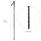 Trekking pole, extendable, 0.65-1.35 meters, black