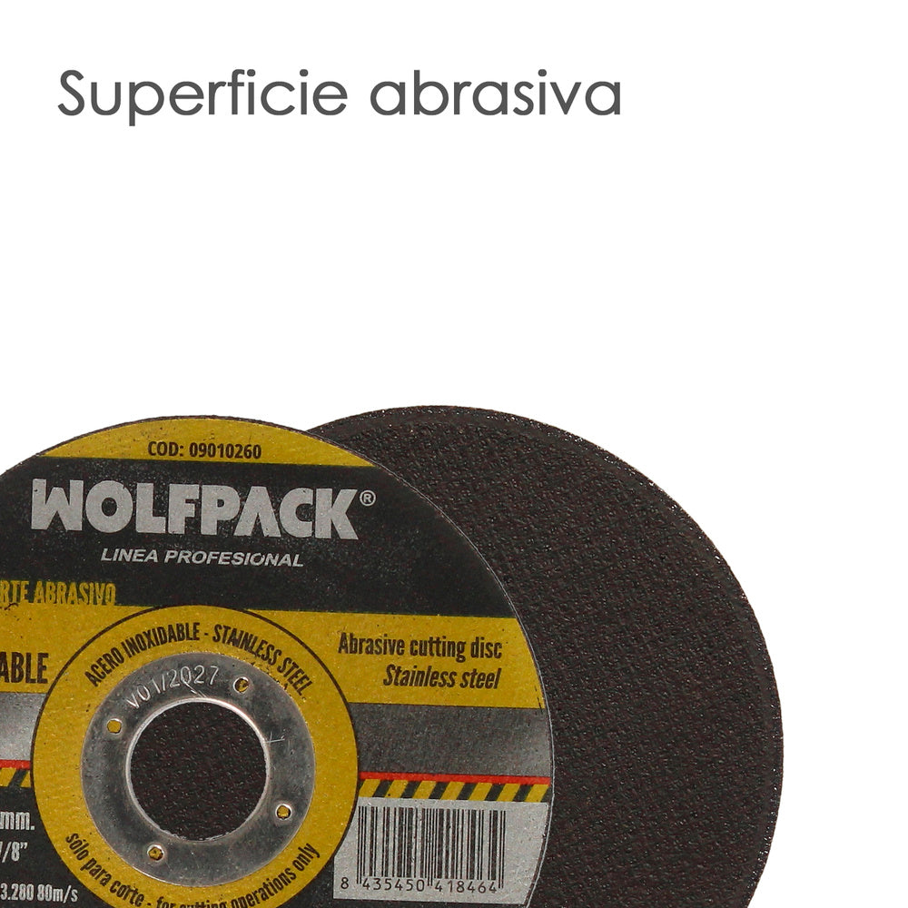 Disco corte abrasivo acero inoxidable ø 115x ø 22,2 mm espesor 1,0 mm disco radial / amoladora universal