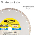 Disco diamante 230 mm general obra continuo