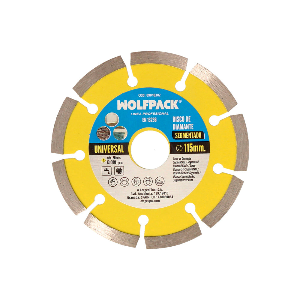 Disco diamante 115 mm general obra segmentado sinterizado