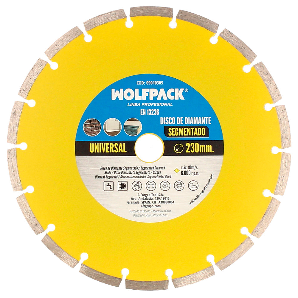 Disco diamante 230 mm general obra segmentado sinterizado