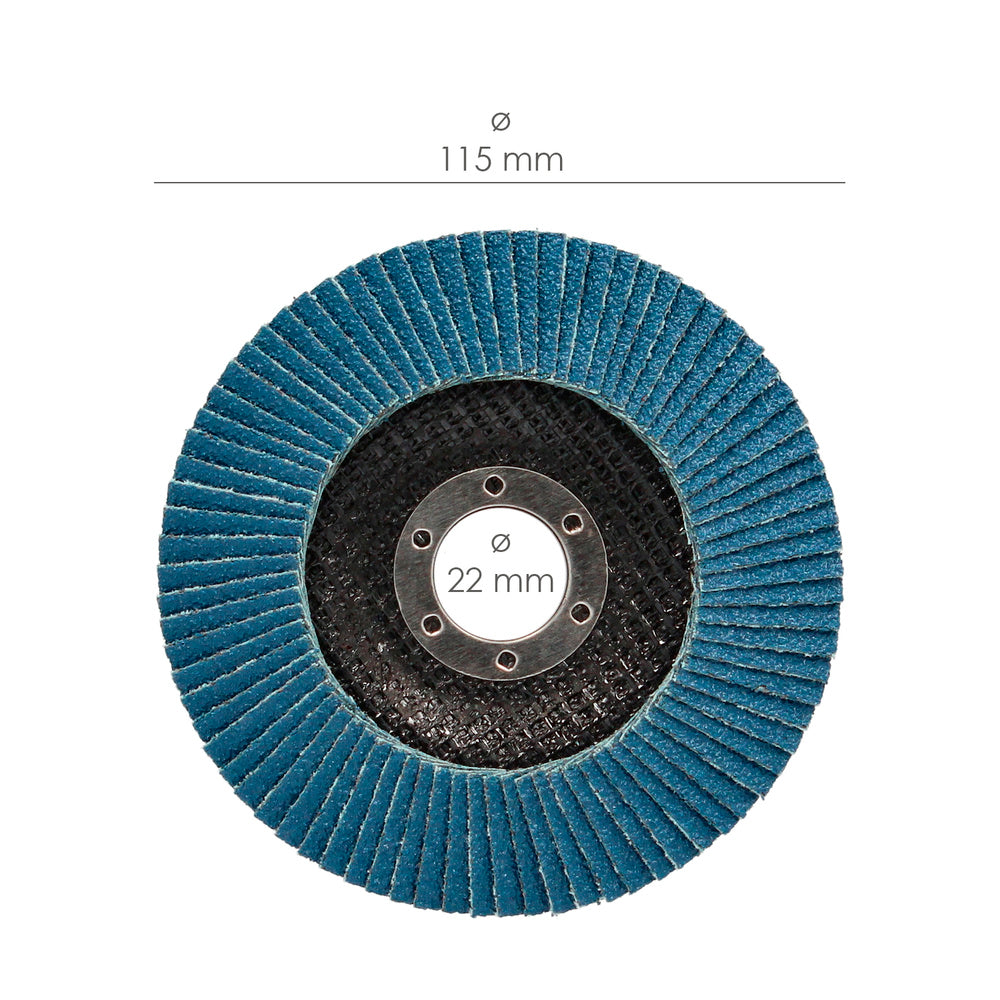 Disco laminas lija circonio 115x22 mm grano  40