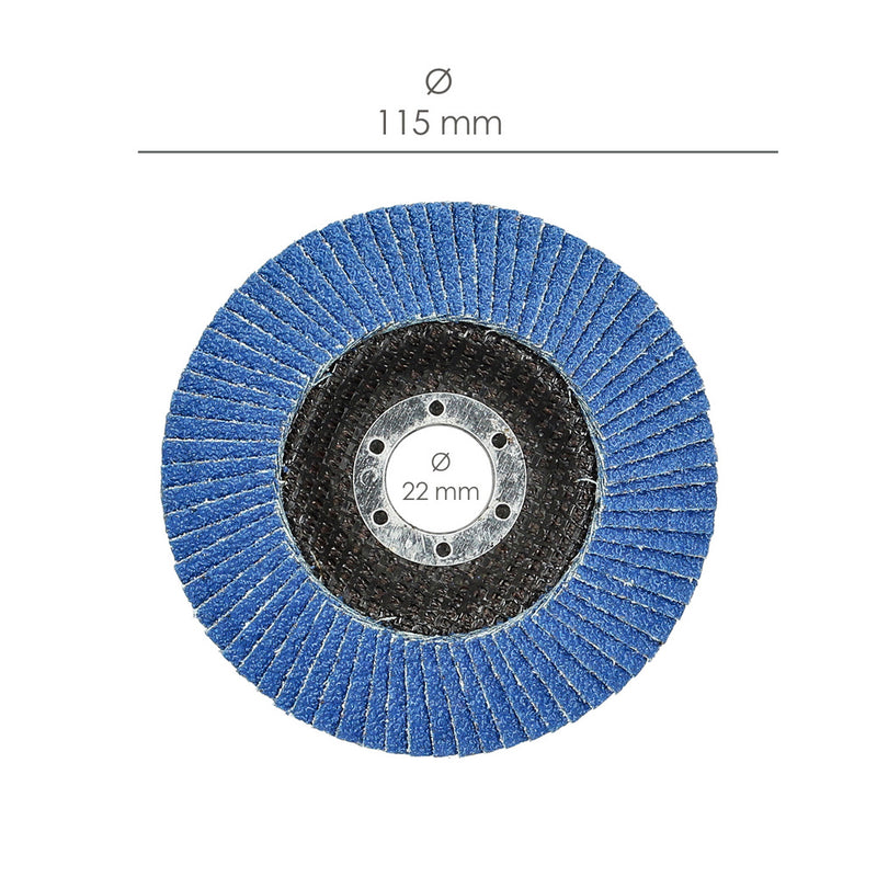 Disco laminas lija circonio inox - plus 115x22 mm. grano 60