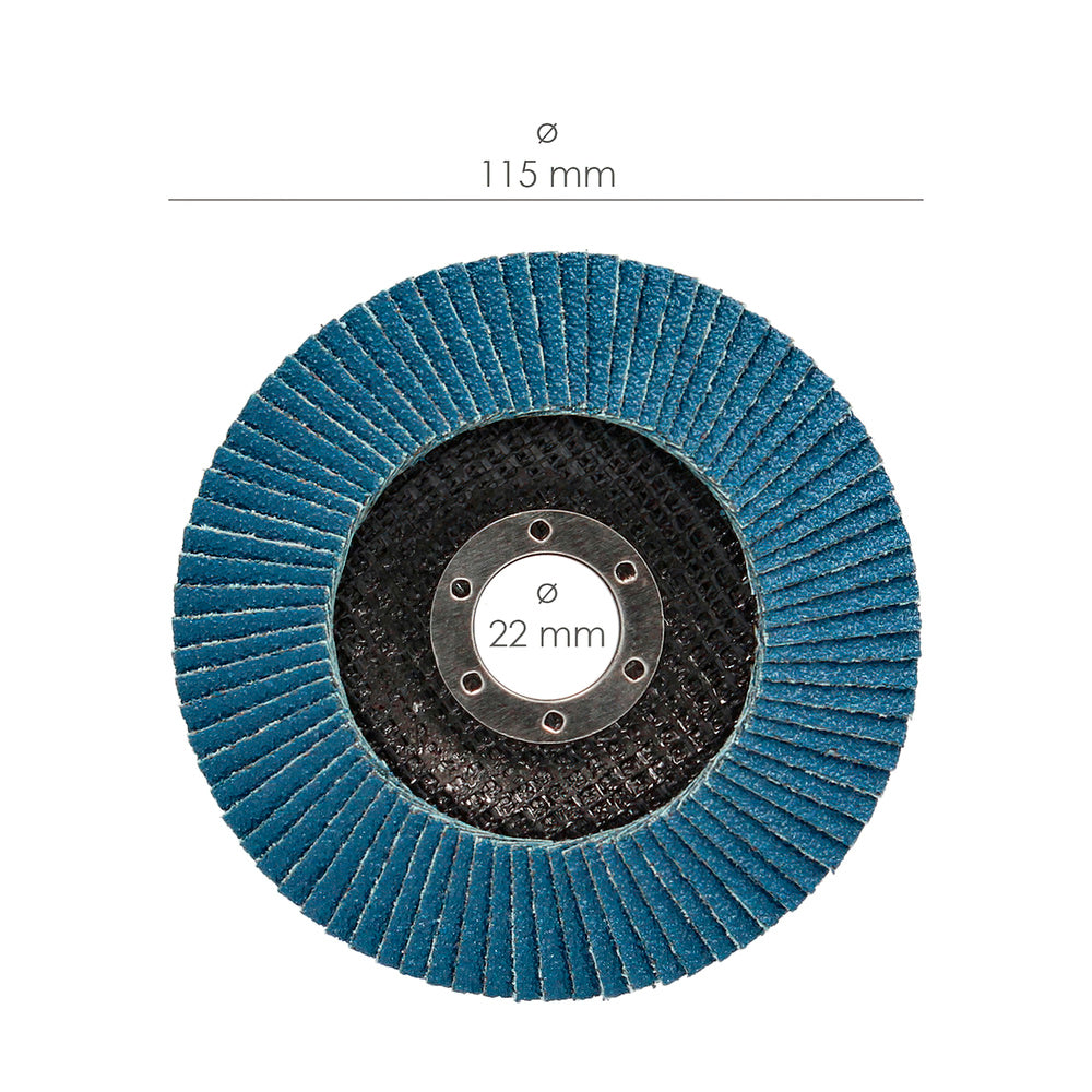 Disco laminas lija circonio 115x22 mm grano 120
