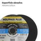 Disco corte abrasivo acero inoxidable ø 125 x 22,2 mm espesor 1,0 mm