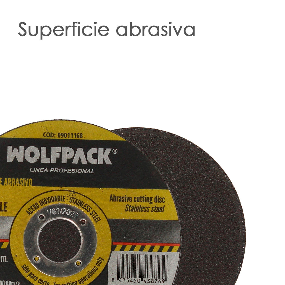 Disco corte abrasivo acero inoxidable plus ø 125x ø 22,2 mm espesor 1,0 mm disco radial / amoladora universal
