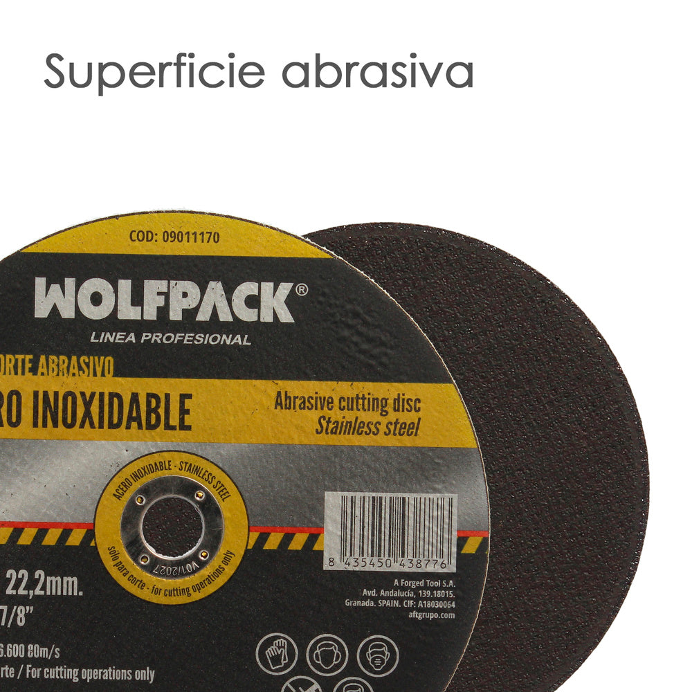 Disco corte abrasivo acero inoxidable ø 230x ø 22,2 mm espesor 1,9 mm disco radial / amoladora universal con todas las amoladora