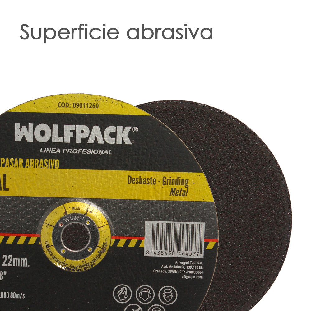Disco repasar abrasivo ø 230 x ø 22 mm espesor 6,4 mm disco radial / amoladora universal compatible con todas las amoladoras