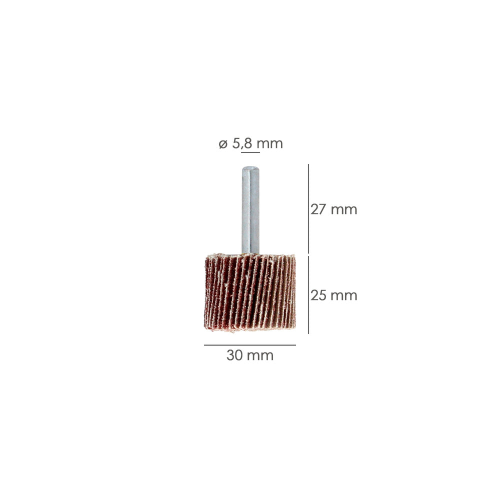 Flap disc 40 grit size ø 30 x 25 mm abrasive disc, flap wheels, abrasive wheels, sanding, grinding, polishing
