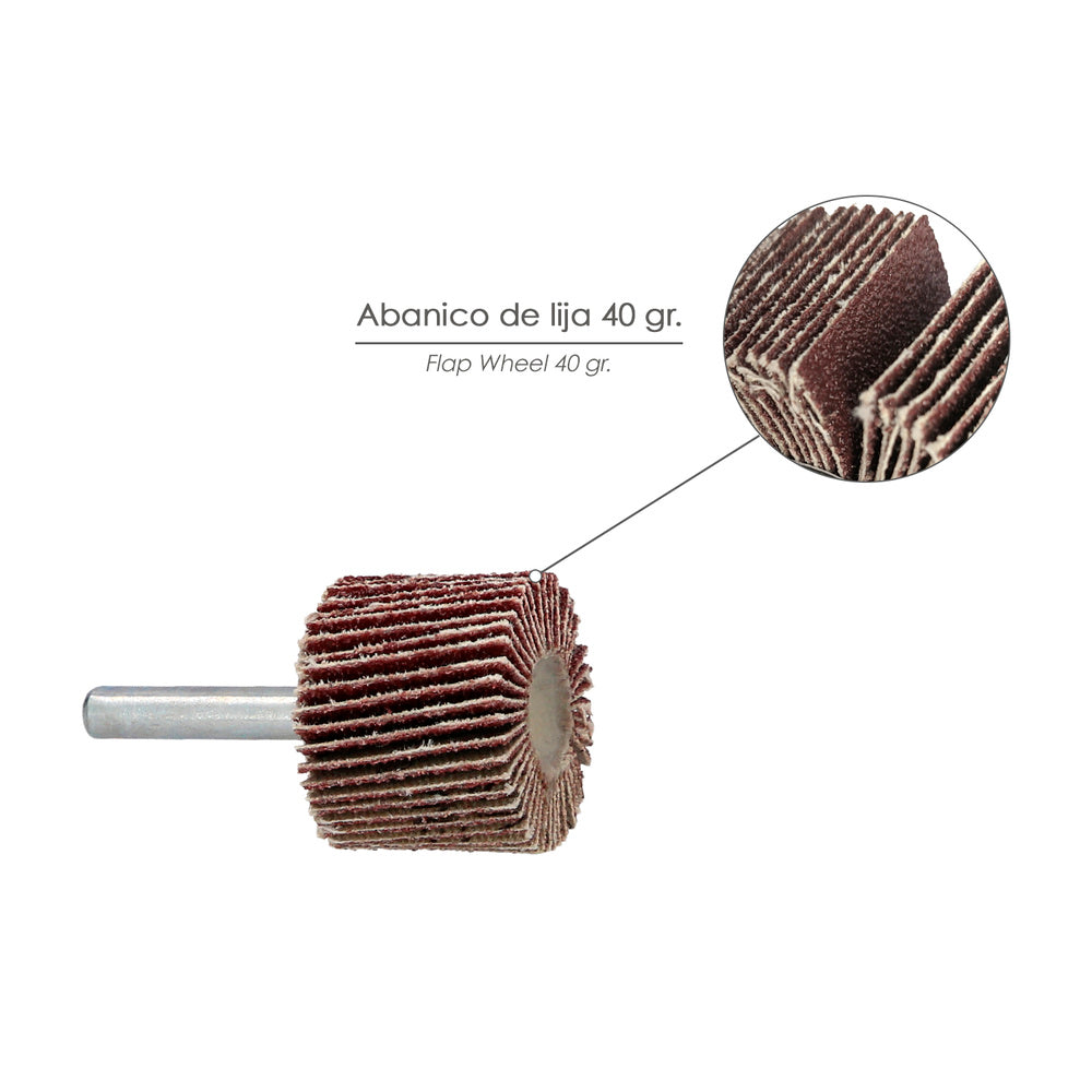 Flap disc 40 grit size ø 30 x 25 mm abrasive disc, flap wheels, abrasive wheels, sanding, grinding, polishing