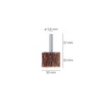 Ventoinha lixa grão 120, medida ø 30 x 25 mm, disco abrasivo de lamelas, rodas de lamelas, rodas abrasivas, lixar, desbastar, polir