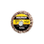 Ventoinha lixa grão 120, medida ø 30 x 25 mm, disco abrasivo de lamelas, rodas de lamelas, rodas abrasivas, lixar, desbastar, polir