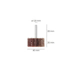 Abanico lija grano 80 medida ø 40 x 20 mm disco abrasivo laminas, ruedas mil hojas, ruedas abrasivas,lijado,desbaste,pulir