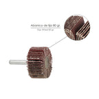 Abanico lija grano 80 medida ø 40 x 20 mm disco abrasivo laminas, ruedas mil hojas, ruedas abrasivas,lijado,desbaste,pulir