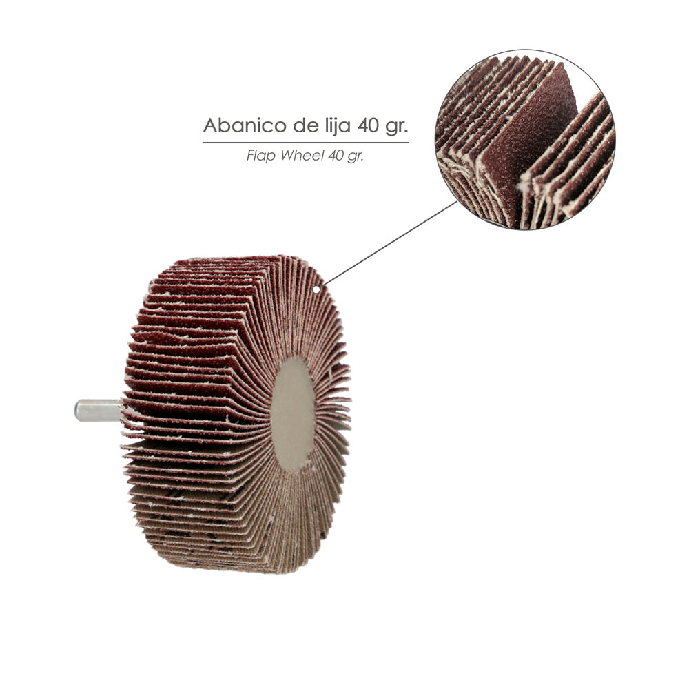 Flap disc sandpaper grit 40 size ø 60 x 30 mm abrasive disc lamellar, flap wheels, abrasive wheels, sanding, grinding, polishing