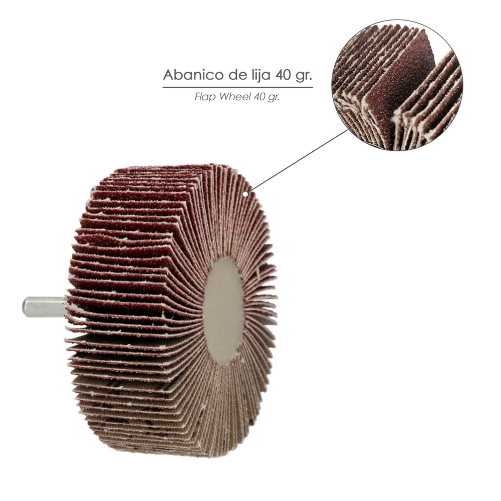 Flap disc sanding disc grain 40 size ø 80 x 30 mm abrasive lamella disc, flap wheels, abrasive wheels, sanding, grinding, polishing