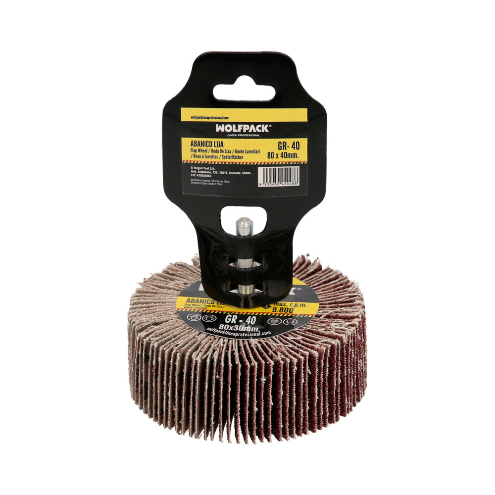 Flap disc sandpaper grit 40 size ø 80 x 40 mm abrasive disc, sanding, grinding, polishing