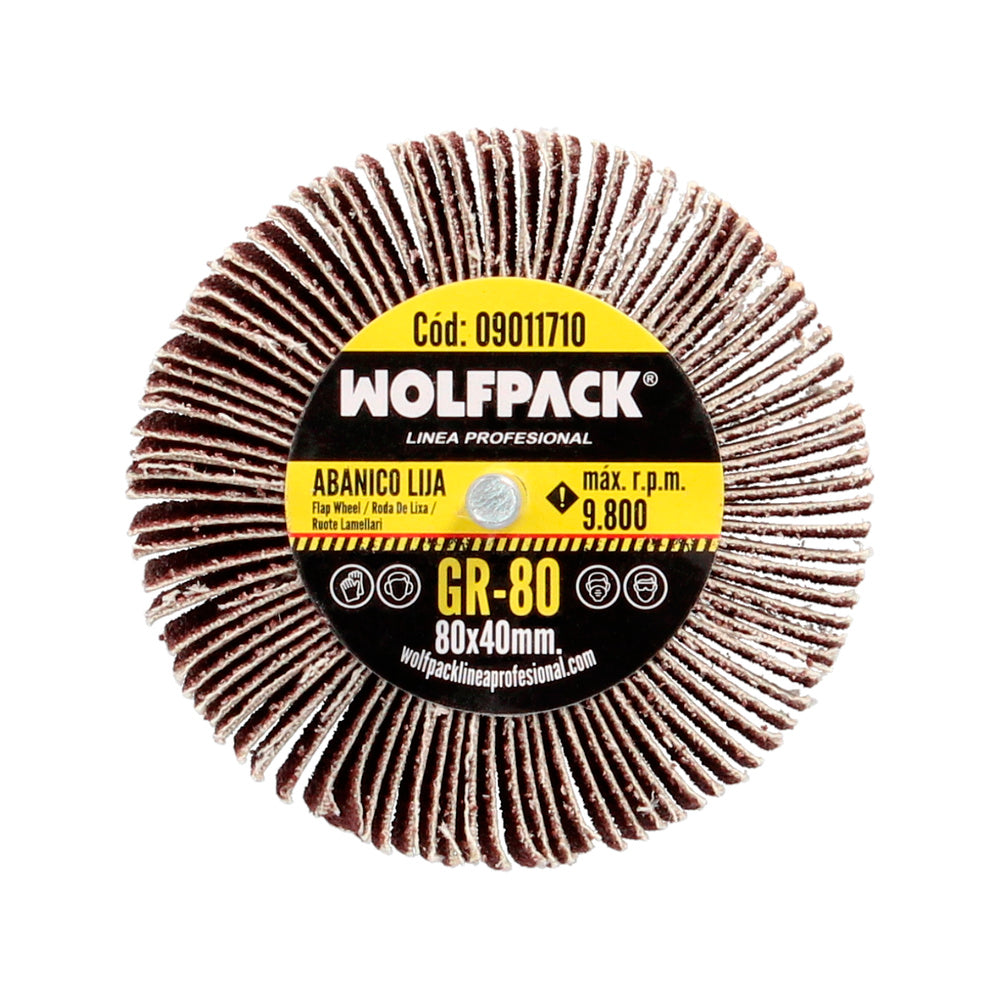 Flap disc abrasive grit 80 size ø 80 x 40 mm abrasive disc, flap wheels, sanding, grinding, polishing