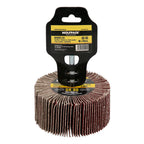 Abanico lija grano 80 medida ø 80 x 40 mm disco abrasivo laminas, ruedas mil hojas, ruedas abrasivas,lijado,desbaste,pulir