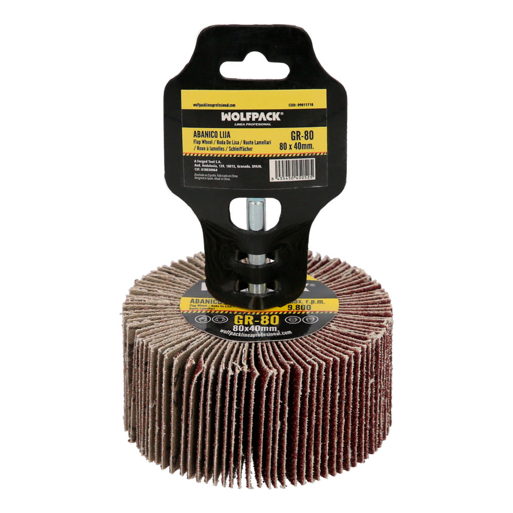 Flap disc abrasive grit 80 size ø 80 x 40 mm abrasive disc, flap wheels, sanding, grinding, polishing