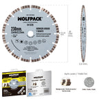 Disco diamante hormigón. armado / granito ø 230 mm segmento diamantado 10 mm