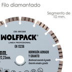 Disco diamante hormigón. armado / granito ø 230 mm segmento diamantado 10 mm