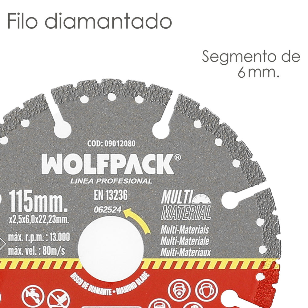 Disco diamante 115 mm multimaterial total x