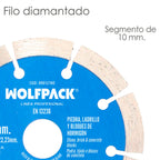 Disco diamante ø 115 mm piedra, ladrillo, refractarios, bloques de hormigón. Segmento diamantado 10 mm