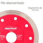 Disco diamante ø 115 mm porcelánicos, gres, cerámica, solerias. Segmento diamantado 10 mm