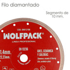 Disco diamante ø 230 mm porcelánicos, gres, cerámica, solerias. Segmento diamantado 10 mm