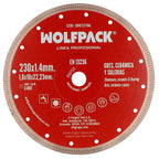 Disco diamante ø 230 mm porcelánicos, gres, cerámica, solerias. Segmento diamantado 10 mm