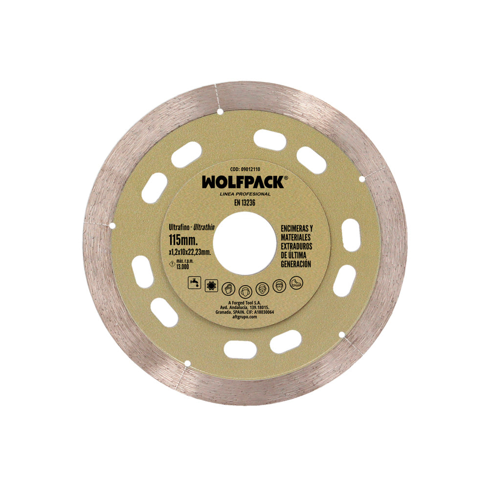 Disco diamante ø 115 mm materiales de ultima generación. Segmento de 10 mm