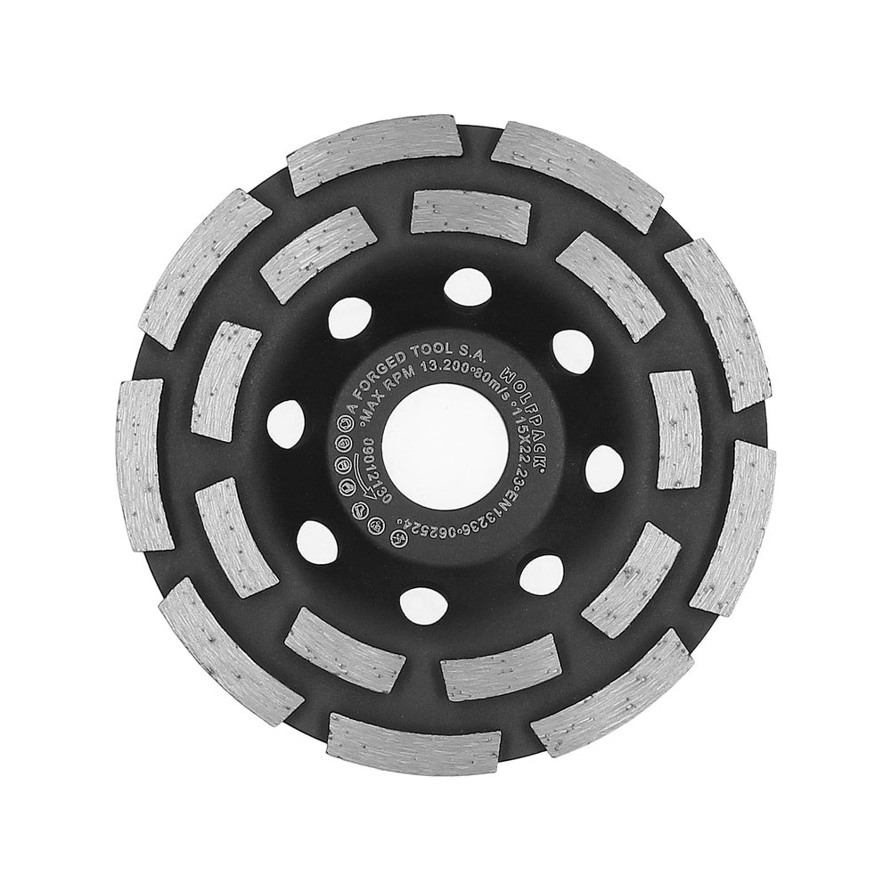 Diamond grinding disc ø 115 mm double row segmented