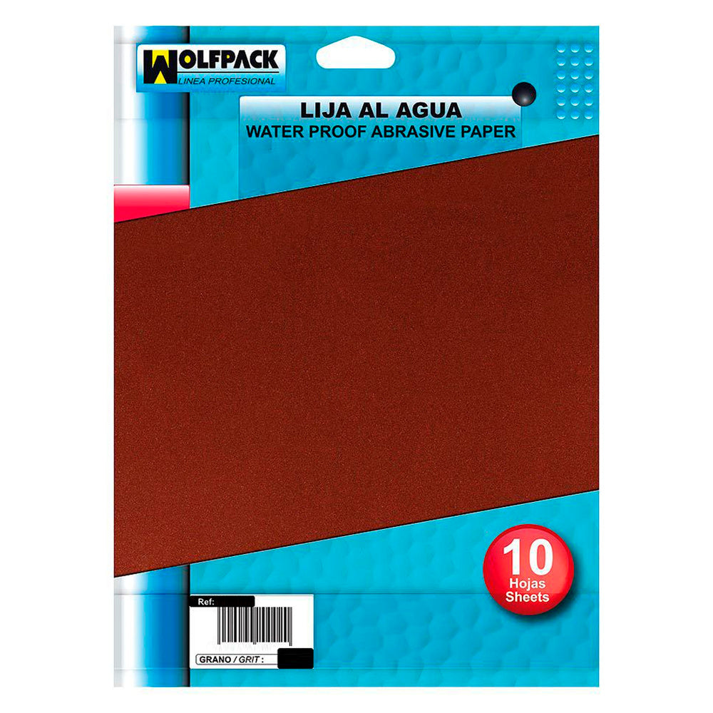 Lija agua grano 150 (pack 10 pliegos)