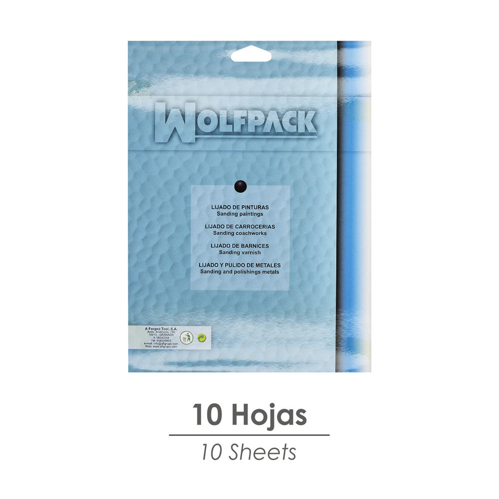 Lija agua grano 280 (pack 10 pliegos)