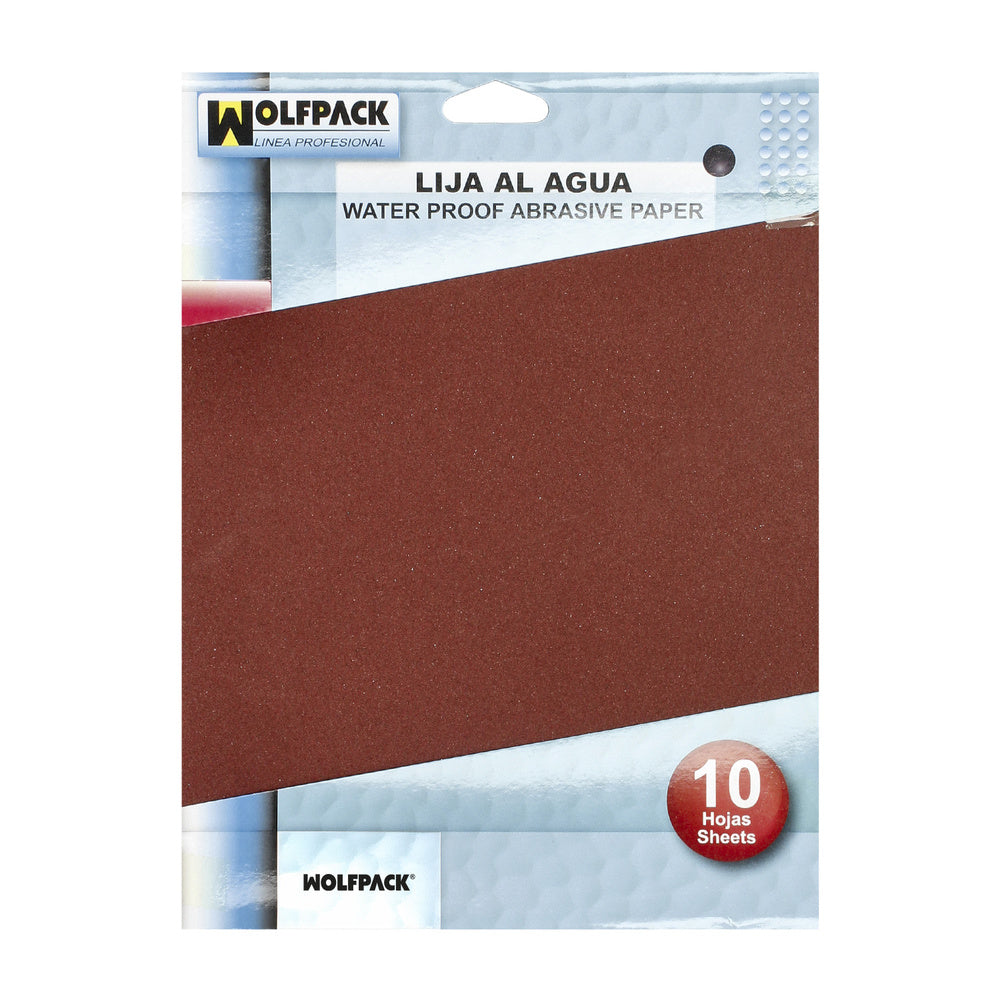 Lija agua grano 280 (pack 10 pliegos)