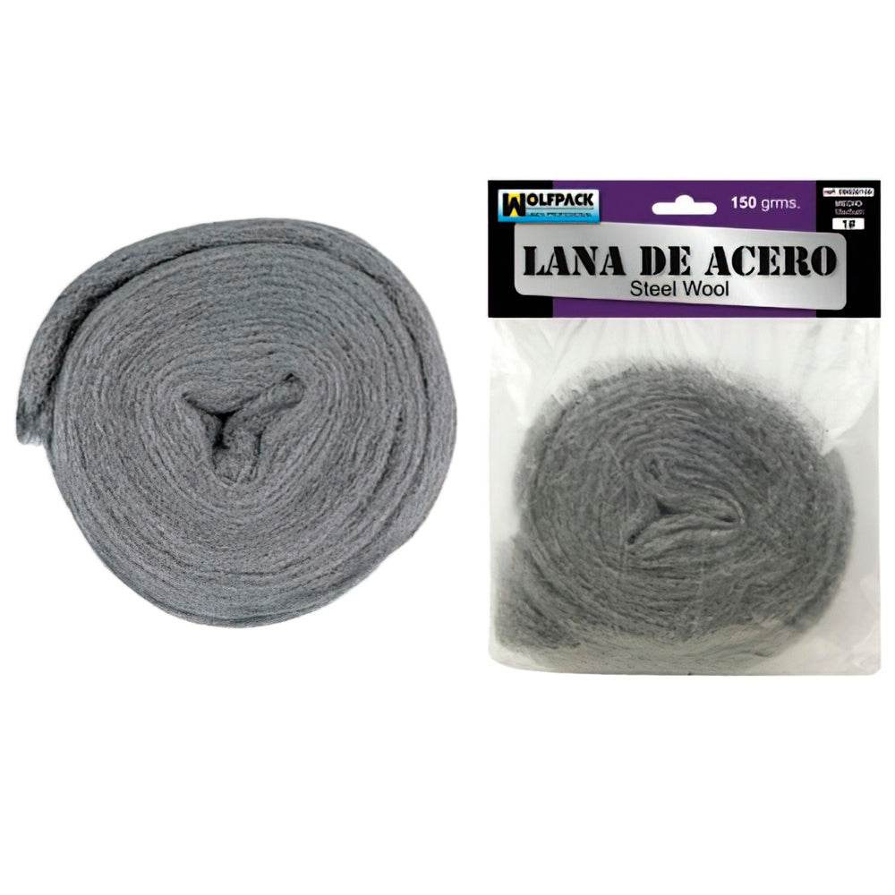 Lana de acero   150 g .      1 medio
