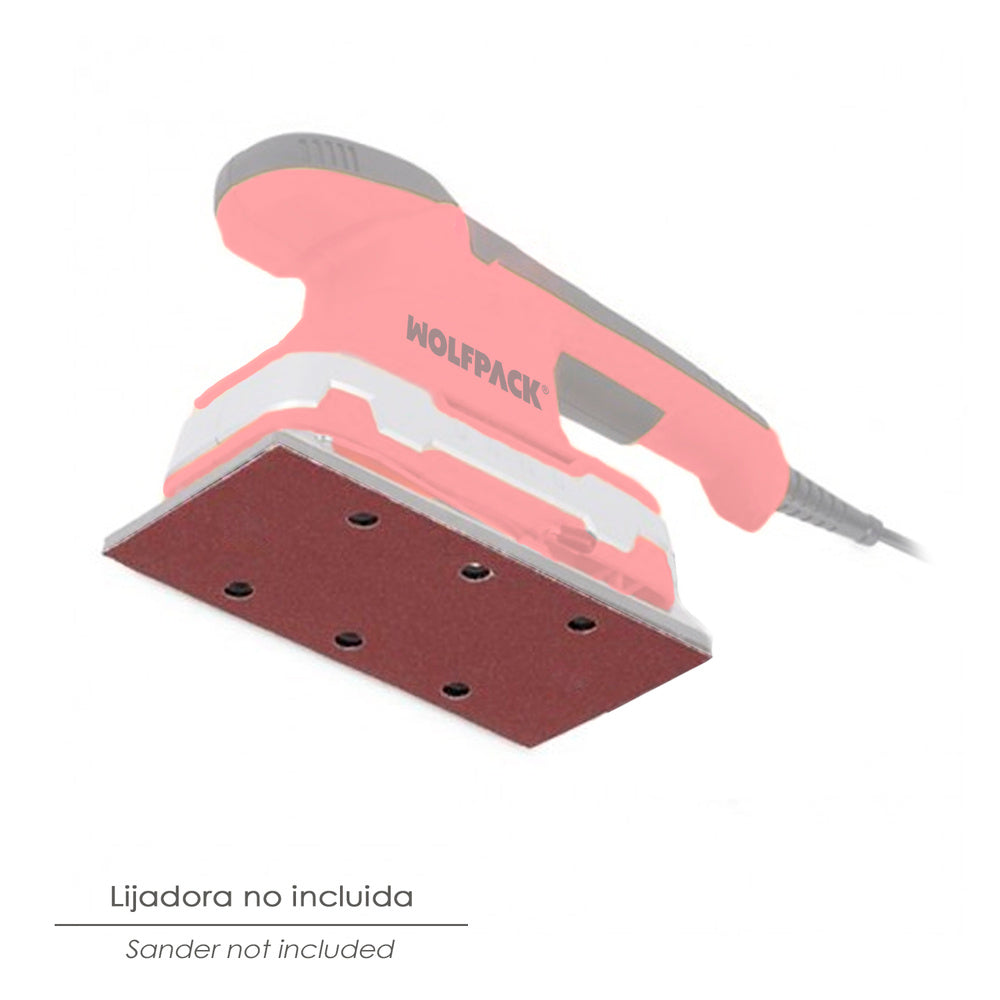 Lija recambio con velcro 93x228 mm con agujeros grano  80 (10 piezas)