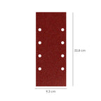 Lija recambio con velcro 93x228 mm con agujeros grano  180 (10 piezas)