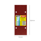 Lija recambio con velcro 93x228 mm con agujeros grano  180 (10 piezas)